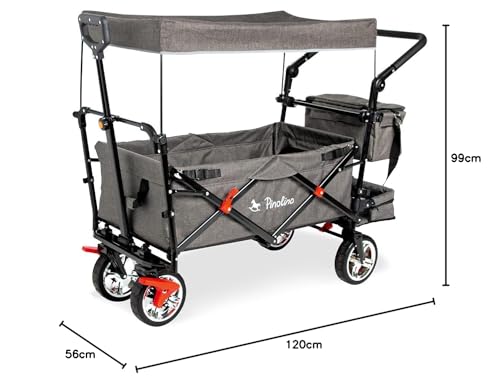 Pinolino 238041 Carrello Pieghevole Addplus Con Freno, Screziato, Grigio - 6