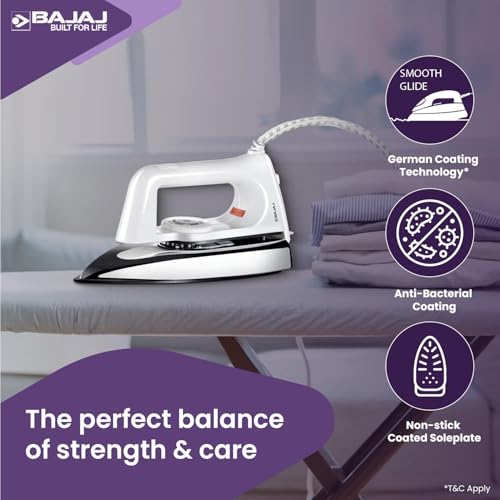 Image of Bajaj Popular Plus 750 W Dry Iron (White)