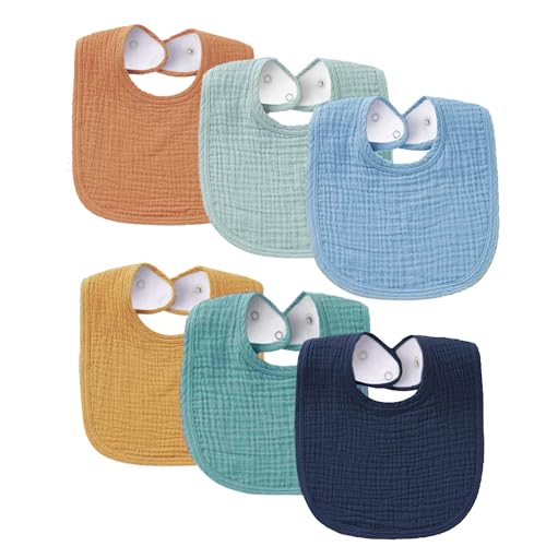 SLOSH Lätzchen Baby Wasserdicht Für Neugeborene Babylätzchen Niño Niñas Unisex Set Druckknopf (Multicolors)
