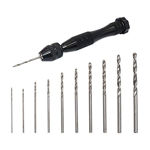 NIUPIKA Outils rotatifs pour la réparation des tiges de montres à l'aide de forets hélicoïdaux 10 pièces diamètre 0,8-3,00 mm Cover