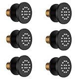 Shower Jets Body Spray, Bostingner Brass Round Showerhead Body Spray Spa Massage Jets Wall Mount, NPT 1/2”- 6PCS (Matte Black)