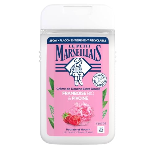 Le Petit Marseillais Gel Ducha cueillettes fruitées Frambuesa y peonías, 250 ml