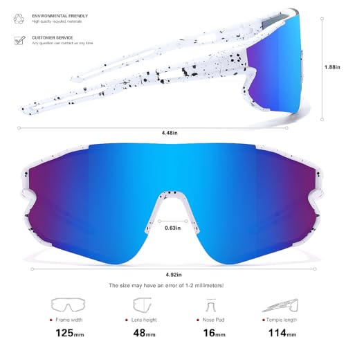 SEKKAF Kids Baseball Sunglasses for Boys Girls Youth Softball Cycling Sports Sunglasses UV400 Protection Age 5-12 by SEKKAF - Image 2