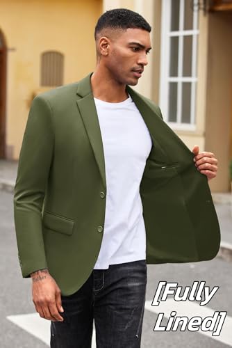 Image of COOFANDY Mens Casual Blazer Slim Fit Suit Jacket Lightweight Knit Sport Coat Two Button Blazer Jacket
