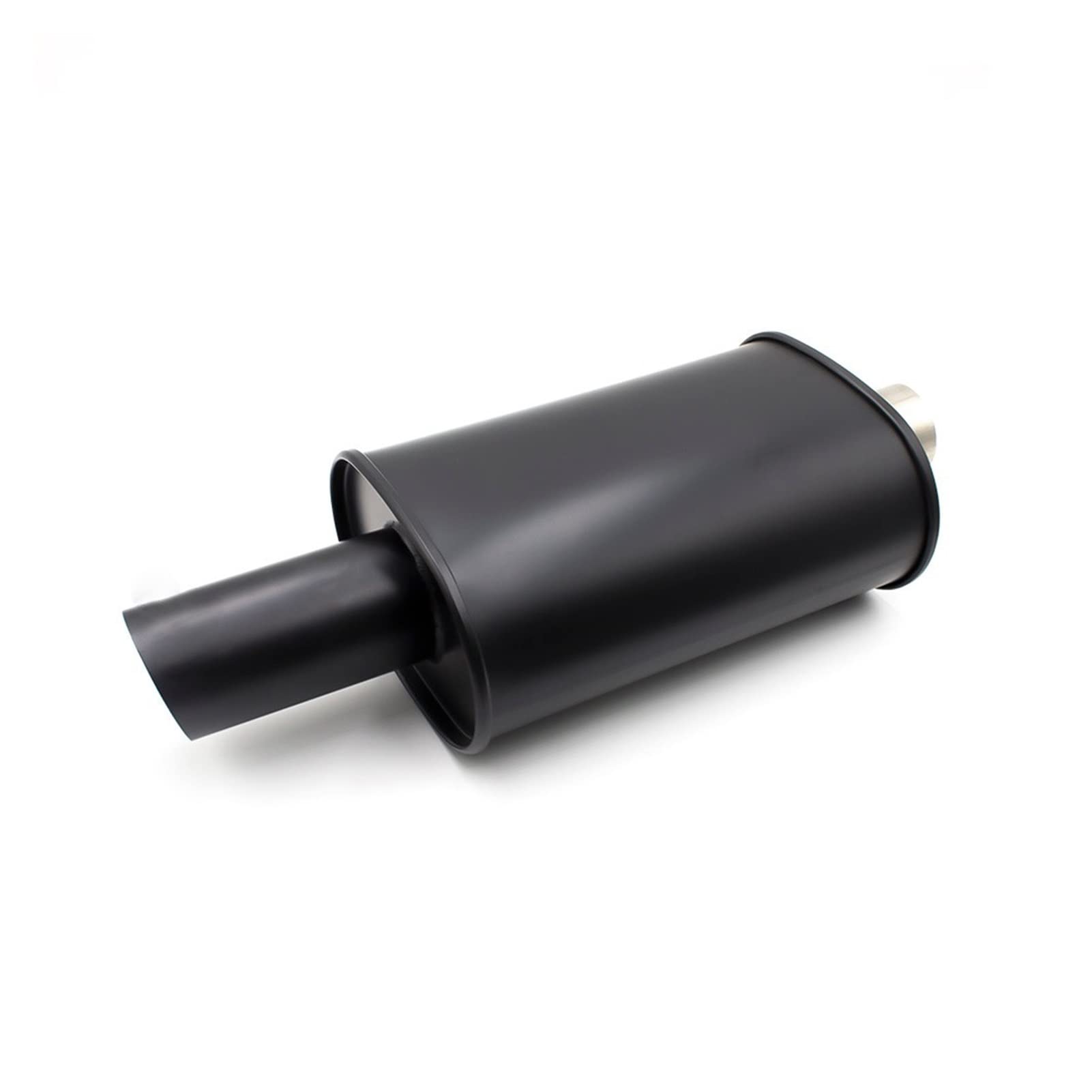 Silenciador escape coche universal 63mm doble pared tubos de silenciador negro quemado