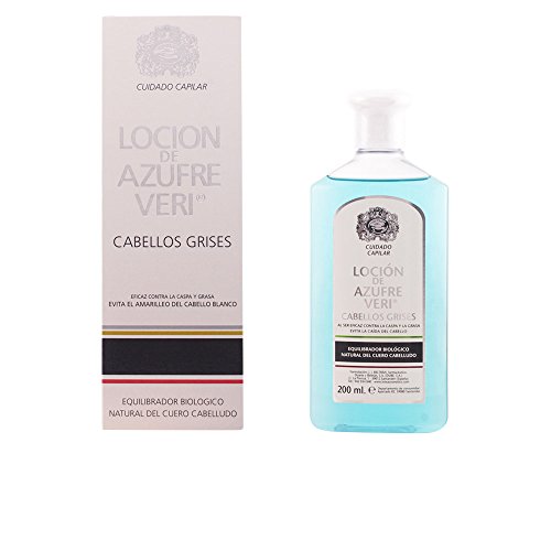 INTEA - Loción Equilibrante Azufre Veri para Cabello Gris - Eficaz contra la grasa, caspa y caída del cabello - 200 ml