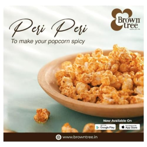 Image of Browntree Popcorn Seasoning-Peri Peri Marinade -Pack Of 2-100g | Each Pack 50g| Spicy & Tangy Popcorn Flavour for Movie Nights & Snacks