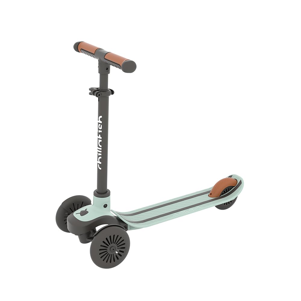 Chillafish Scotti 3-Wheel Lean-to-Steer Scooter with Twintip Anti-Slip Deck and Integrated Brake, Adjustable Height Handlebars, Comfy handgrips, for All Ages 3 and up, Breeze