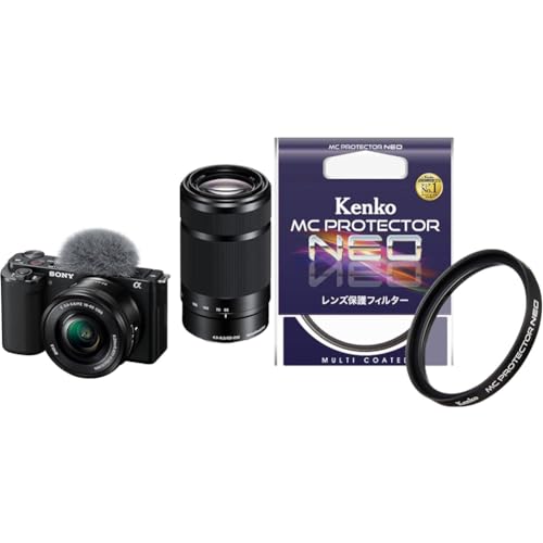 SONY(�\�j�[) �yZV-E10Y �� �����Y�v���e�N�^�[ �Z�b�g�z ��؂ȃ����Y��ی삵�������ɁBZV-E10Y�_�u���Y�[�������Y�L�b�g �u���b�N + Kenko MC �v���e�N�^�[ NEO 40.5mm