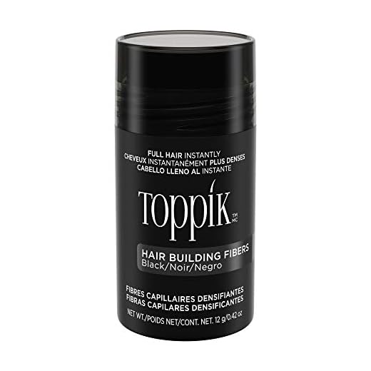 Toppik Fibras Capilares Negro,Fibras de Queratina para Crear más Densidad en el Cabello de Forma Inmediata, 12 g