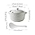 FENNVV White Soup Tureen with Lid, Ceramic Double Handle Soup Serving Bowl with Ladle White Porcelain Round Tureen Bowls for Restaurant Home Kitchen Decoration,2.2L