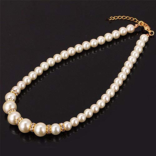 3 unidades elegante luxo conjunto de pérolas colar orelha pulseira para mulheres casamento noivado C