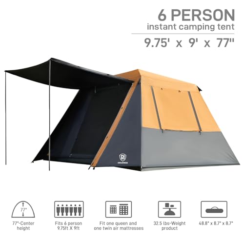 EVER ADVANCED Blackout 6 Person Tent with Vestibule