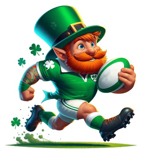 T-shirt leprechaun rugby unisexe pour supporter le XV de France avec style au pub