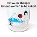 MAGIC SAKE CUPS HOT SAKE MAKES KIMONO WOMAN NAKED JAPAN