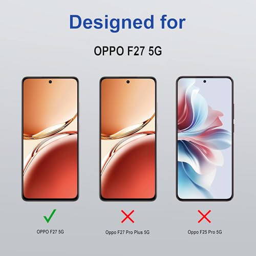 Image of ZAP CASE HD Plus Tempered Glass Screen Protector Compatible for Oppo F27 5G (Black) Edge to Edge Coverage with Easy Installation Kit
