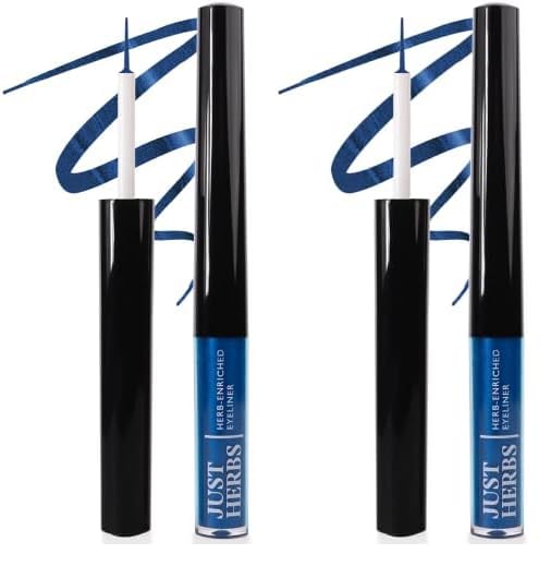 Image of Just Herbs Eyeliner Waterproof and Smudge Proof, Long Lasting Eyeliners 2.5g (Midnight Blue) (Pack of 2)