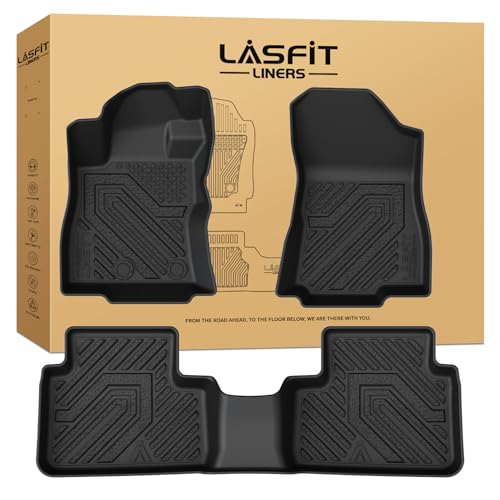 LASFIT Floor Mats for Subaru Forester 2026 2025 (Only Hybrid), All Weather TPE Custom Fit Floor Liners Easy Clean 1st & 2nd Row Mats for Forester Hybrid 2025 2026 Car Accessories, Black