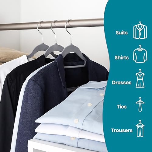 Image of Storite 20 Pcs Plastic Clothes Hangers Space Saving Dry & Wet Hangers
