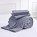 Love's cabin King Size Quilt Bedding Set Bluish Grey Bedspreads - Bed Summer Lightweight Bedspread Comforter - Wave Pattern Bedding Coverlet for All Season - 3 Pieces (1 Quilt, 2 Pillow Shams)