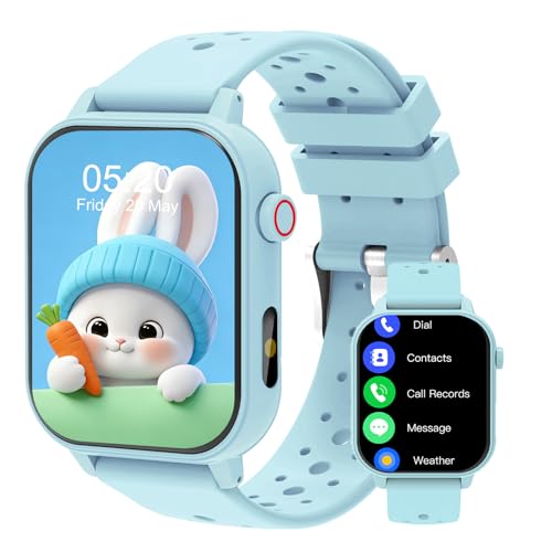 clleylise Smartwatch Kinder Smartwatch für Jungen und Mädchen, Fitnessuhr Kinder mit Spielzeugen, Kinderuhr (Blau)