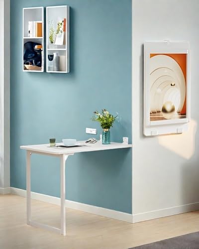 Mesa de comedor para espacios pequeños de 90 x 60 cm para ahorrar espacio