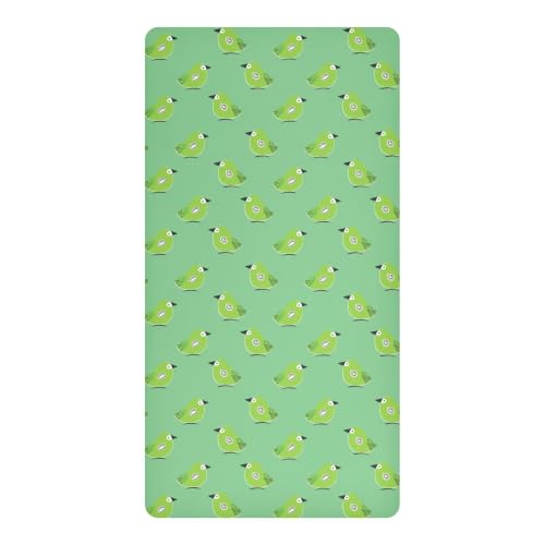 Drap de berceau imperméable lit sec bébé garçon style oiseau vert jade - 2
