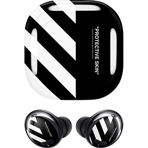 Skinit Decal Audio Skin Compatible with Galaxy Buds Pro Originally Designed Black and White Stripes Design