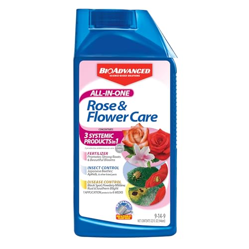 BioAdvanced All-In-One Rose and Flower Care Fertilizer, Concentrate, 32 oz