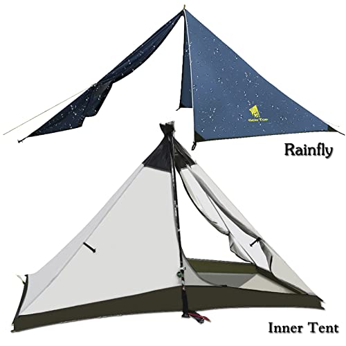 Geertop Ultralight Tent 1 Person 4 Season Single Man Backpacking Tent Waterproof Backpack Tent For Camping Hiking Outdoor Travel - Trekker Pole Tent #TOP1