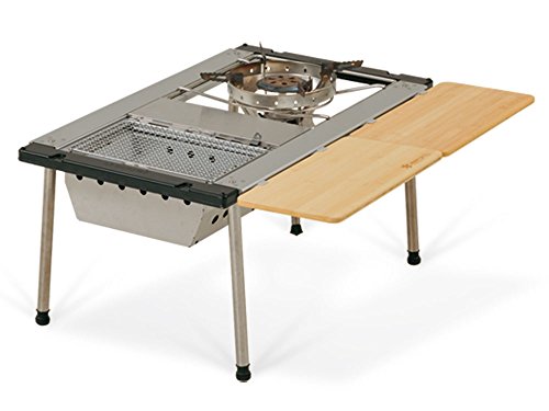 Snow Peak Renewed Bamboo Iron Grill Sliding Table Extension - Bamboo & Aluminum - Regular #TOP5