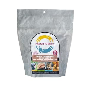 Fresh Is Best Tasty Trimmings Freeze Dried Raw Meal Topper for Dogs Cats Duck 6 Ounces