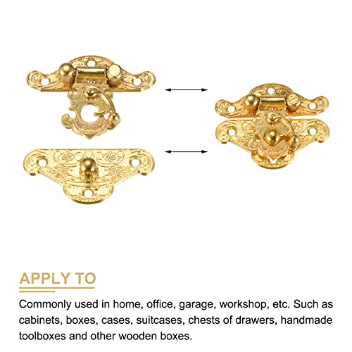METALLIXITY Toggle Catch Lock (37mm x 28mm) 5Pcs, Zinc Alloy Hasp Latches - for Cabinets Boxes Suitcases Gold Tone - Image 4