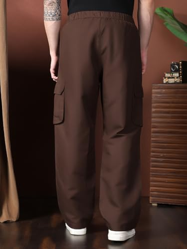 Image of KOTTY Men's Urban Style Relaxed Cargo Pants with Stylish Pockets and All-Day Comfort