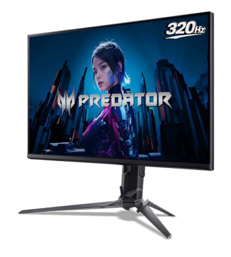 Predator XB253Q F3 24.5 Inch IPS FHD Gaming Monitor | 320Hz Refresh | 1 ms VRB | FreeSync Premium | sRGB 99%, HDR10 | ErgoStand Tilt/Swivel/Height | 2×HDMI 2.0 + DP 1.4 | Eye Care | Dual Speakers