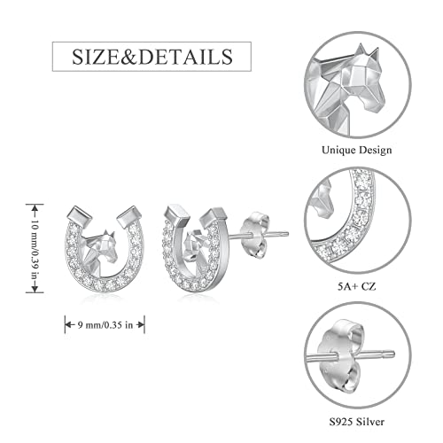 Pendientes de animales de plata de ley 925 con circonias para mujer 2
