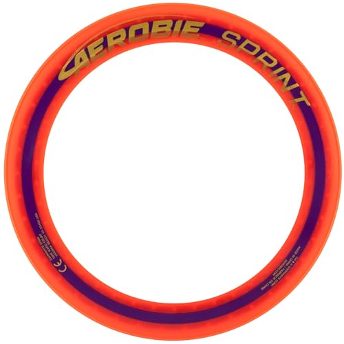 Aerobie Sprint Ring Outdoor Flying Disc, 10 Inches, Orange