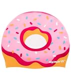 Sporti Donut Silicone Swim Cap - Pink - Adult