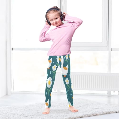 Toddler Girls Leggings Printed Yoga Pants Leggings White Daisy Duck for Kids4