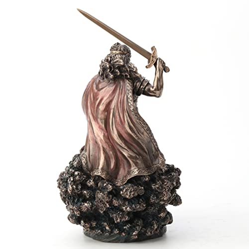 Figura de Manannan Mac Lir en resina acabado bronce 9.5 pulg miniatura 5
