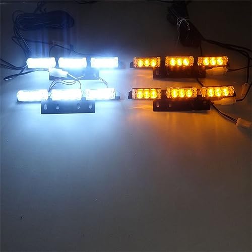 4 Pcs LED Flash Luz de Emergência Car Front Grille Deck Strobe Luzes Daytime Running Lights Polícia