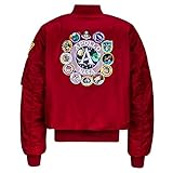 Alpha Industries Men's Apollo MA-1 Flight Jacket, Commander Red, S