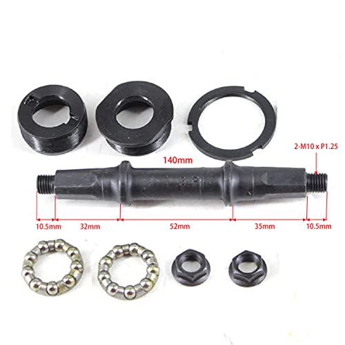 Bike Bottom Brackets Set Steel Bicycle Shaft Axie Bottom Brackets Fixed Steel Crank Square Hole Bottom Bracket 3S/3T/3P/5S Cycling Bearing Cages for MTB Bikes - Thumbnail 2