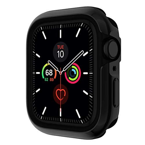 SwitchEasy Odyssey Case For Apple Watch Series 5 / Series 4, Metal + TPU Materials, Anti-Scratch, Shockproof And Flexible Protective Bumper With Exquisite Packaging Box (Flash Gray, 44mm)