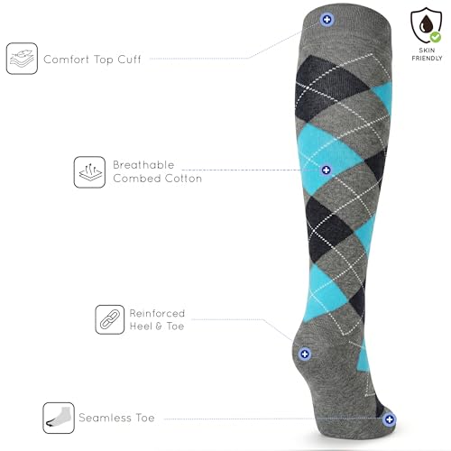 Image of Mysocks Unisex Knee High Long Socks Argyle