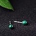 Orecchini in malachite S925 orecchini in argento con pietre preziose verde smeraldo orecchini in cristallo color tesoro