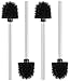 Messe mit günstig Kaufen-SinLaw 4er Set Klobürsten Schwarz,Toilettenbürste mit 7.5cm Durchmesser,WC-Bürste Toilettenbürste Edelstahlgriff rostfrei mit klobürste ersatzbürstenkopf