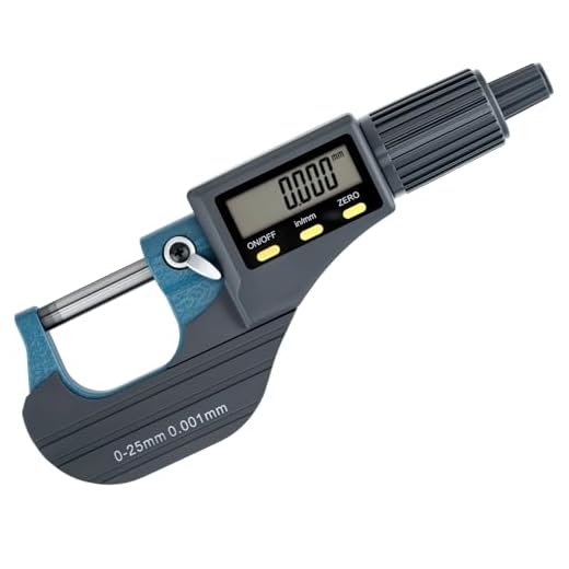 Mcbazel LCD Micrometro Digitale Elettronico Esterno 0-25 mm, Risoluzione 0.001mm