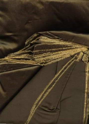 Taffetas brun foncé doré soie au mètre tissu haut de gamme 60 pouces de large