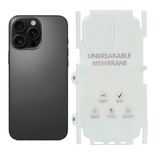 Blyton Back Screen Protector | Transparent Matte TPU Film Scratch Guard, Case-Friendly, Compatible with iPhone 16 Pro (Back & Side)